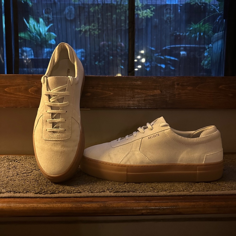 Cato Men's Off-White Sneakers with Tan Soles